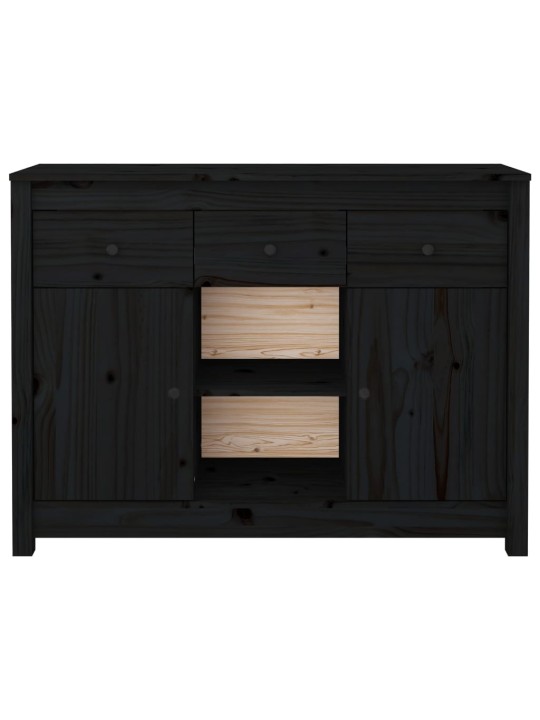 Kumode, melna, 100x35x74,5 cm, priedes masīvkoks
