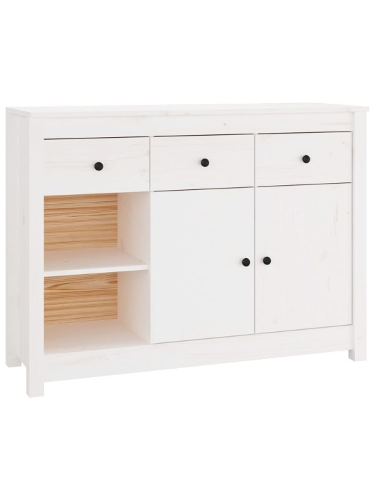 Kumode, balta, 100x35x74 cm, priedes masīvkoks
