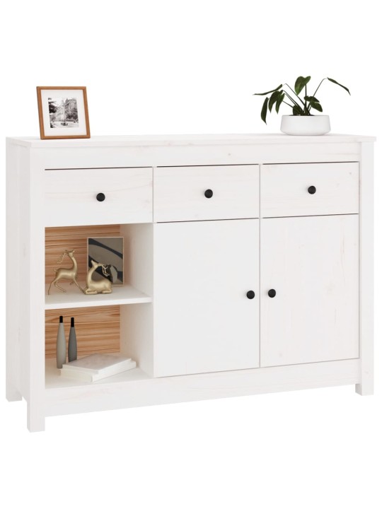 Kumode, balta, 100x35x74 cm, priedes masīvkoks