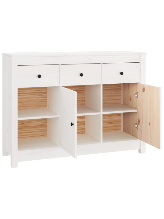 Kumode, balta, 100x35x74 cm, priedes masīvkoks