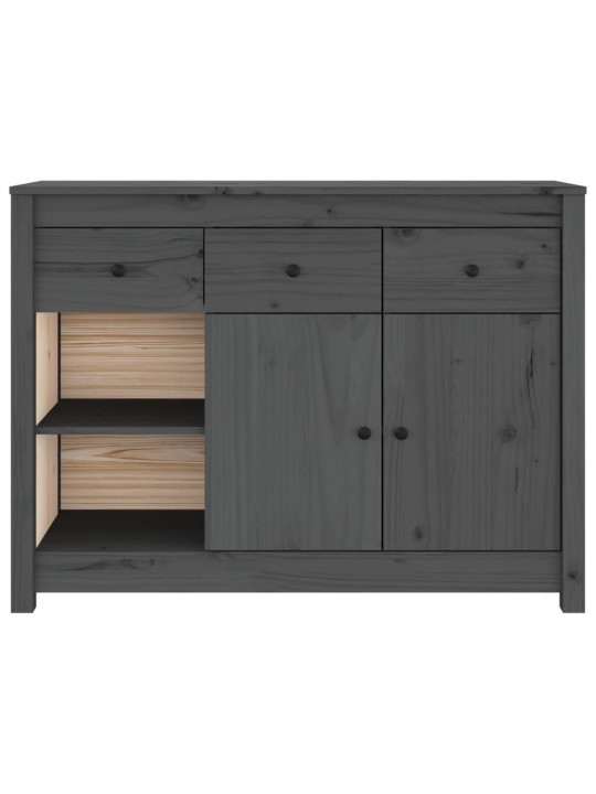 Kumode, pelēka, 100x35x74 cm, priedes masīvkoks