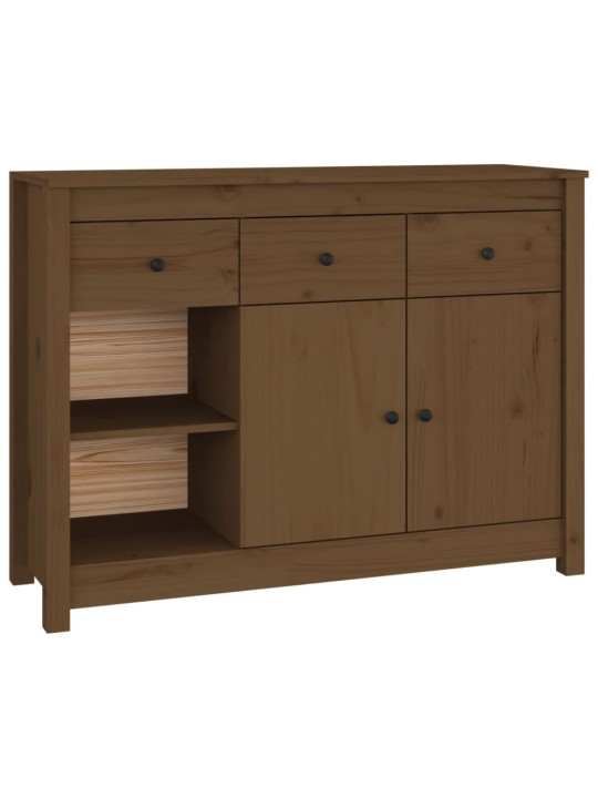 Kumode, medus brūna, 100x35x74 cm, priedes masīvkoks