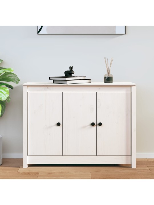 Kumode, balta, 100x35x74 cm, priedes masīvkoks