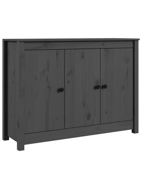 Kumode, pelēka, 100x35x74 cm, priedes masīvkoks