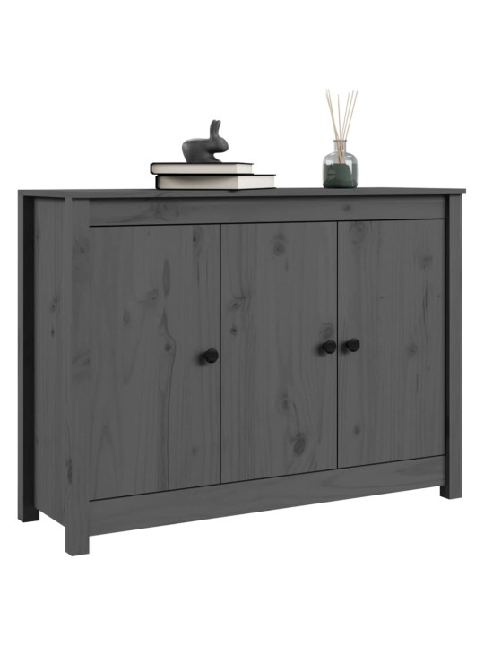 Kumode, pelēka, 100x35x74 cm, priedes masīvkoks