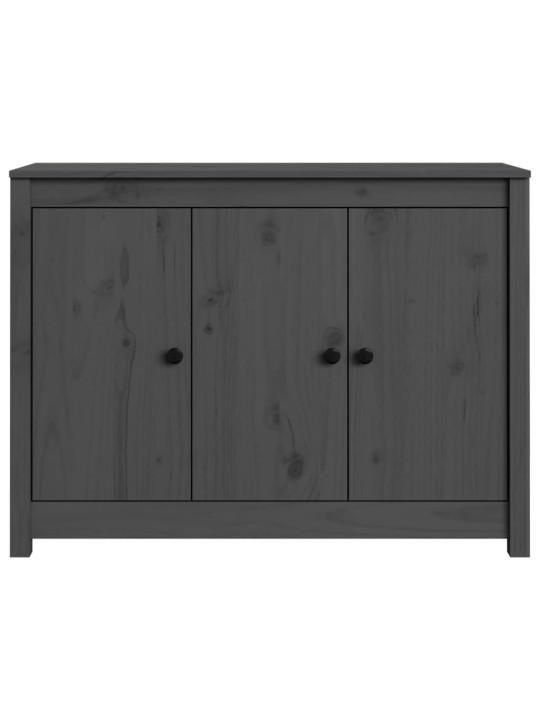 Kumode, pelēka, 100x35x74 cm, priedes masīvkoks