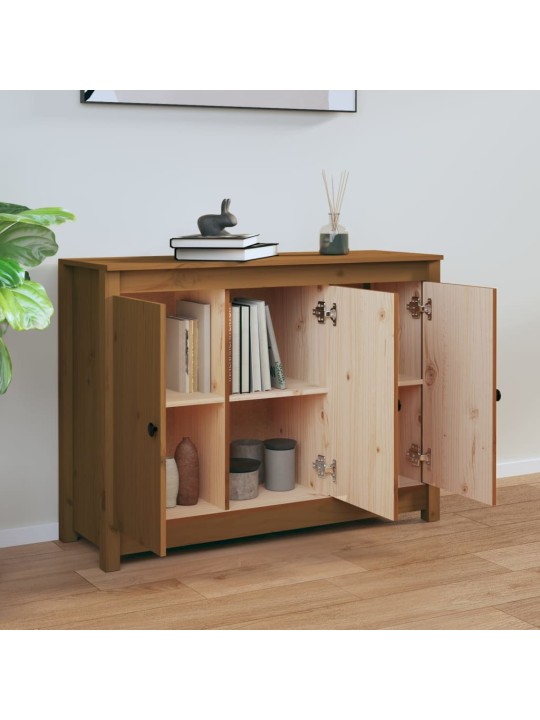 Kumode, medus brūna, 100x35x74 cm, priedes masīvkoks