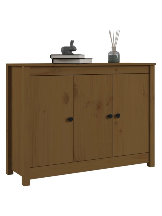 Kumode, medus brūna, 100x35x74 cm, priedes masīvkoks