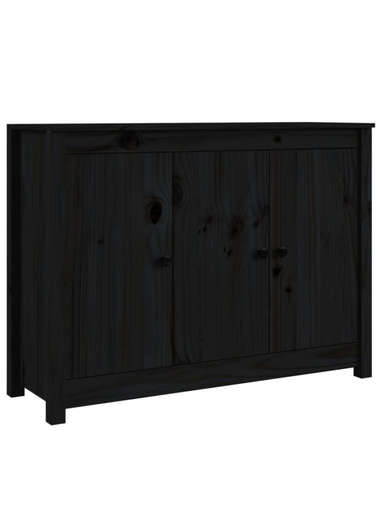 Kumode, melna, 100x35x74 cm, priedes masīvkoks