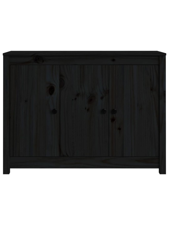 Kumode, melna, 100x35x74 cm, priedes masīvkoks