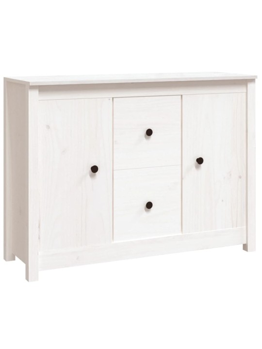 Kumode, balta, 100x35x74 cm, priedes masīvkoks