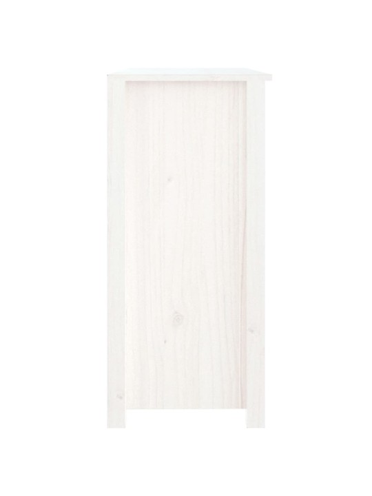 Kumode, balta, 100x35x74 cm, priedes masīvkoks