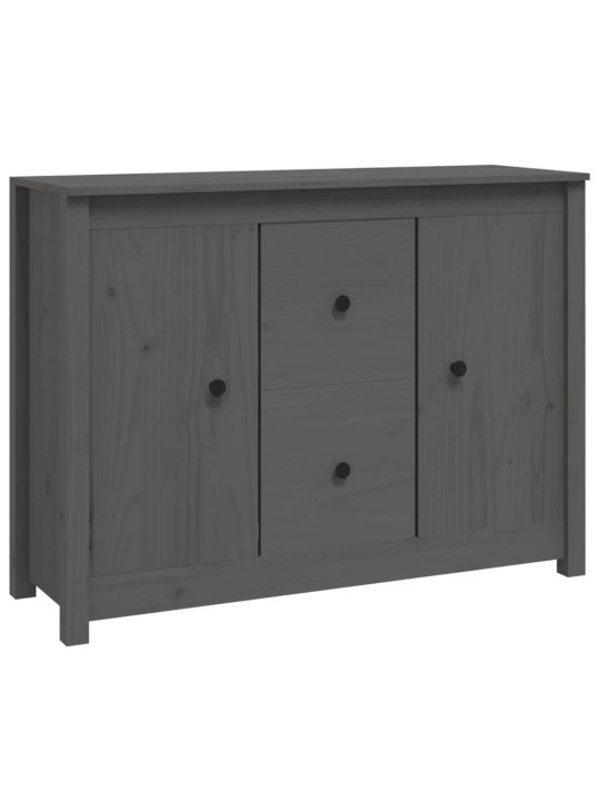 Kumode, pelēka, 100x35x74 cm, priedes masīvkoks