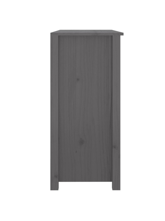 Kumode, pelēka, 100x35x74 cm, priedes masīvkoks