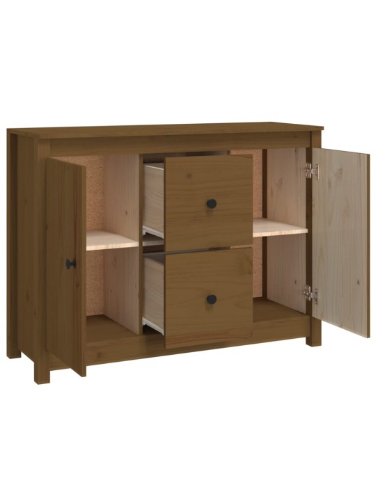Kumode, medus brūna, 100x35x74 cm, priedes masīvkoks