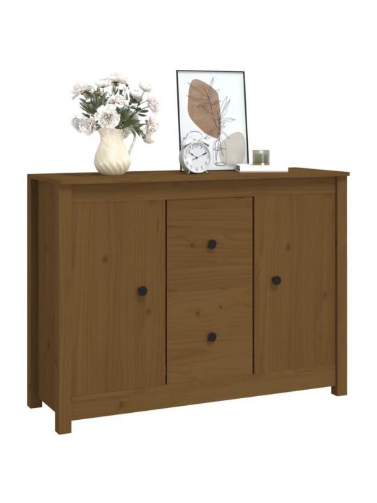 Kumode, medus brūna, 100x35x74 cm, priedes masīvkoks