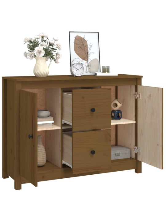 Kumode, medus brūna, 100x35x74 cm, priedes masīvkoks