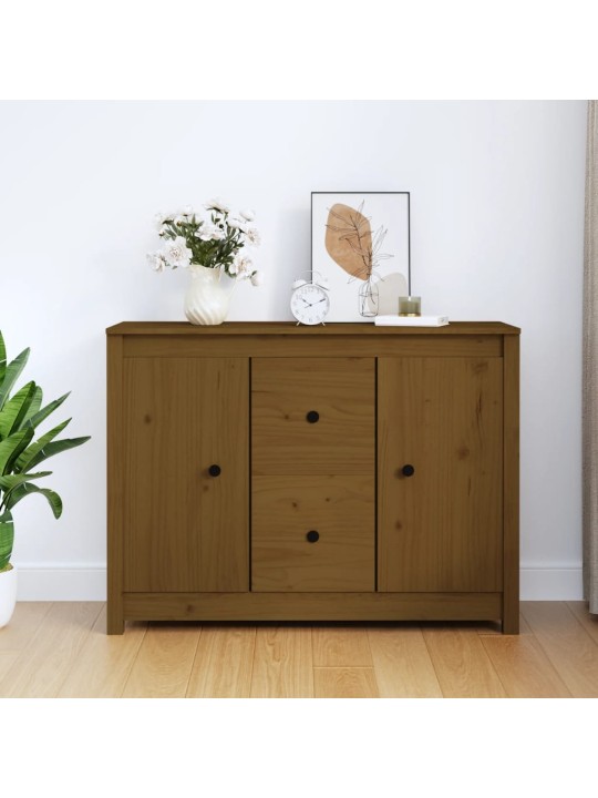 Kumode, medus brūna, 100x35x74 cm, priedes masīvkoks