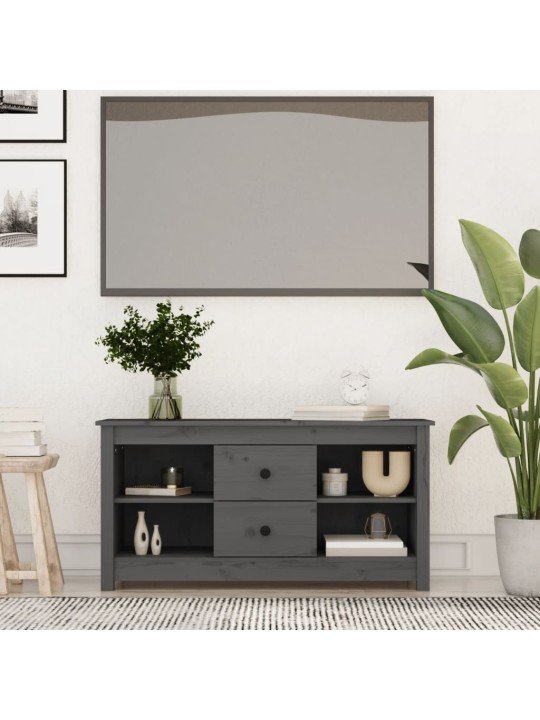 Tv skapītis, pelēks, 103x36,5x52 cm, priedes masīvkoks