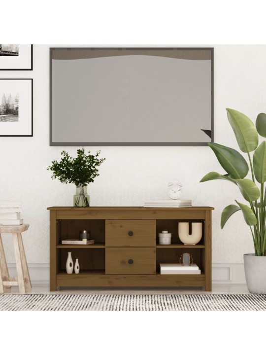 Tv skapītis, medus brūns, 103x36,5x52 cm, priedes masīvkoks