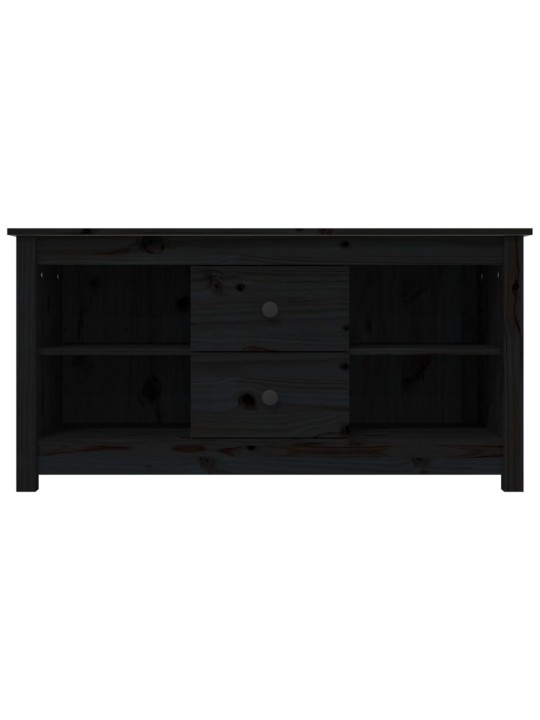 Tv skapītis, melns, 103x36,5x52 cm, priedes masīvkoks