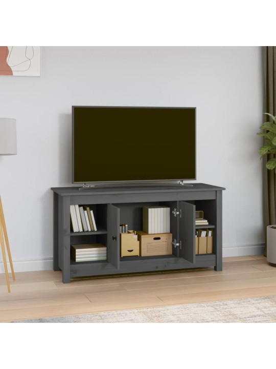 Tv skapītis, pelēks, 103x36,5x52 cm, priedes masīvkoks