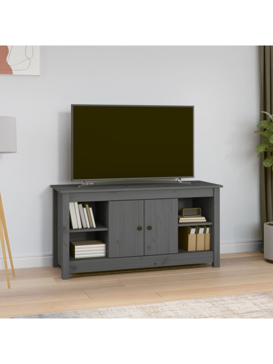 Tv skapītis, pelēks, 103x36,5x52 cm, priedes masīvkoks