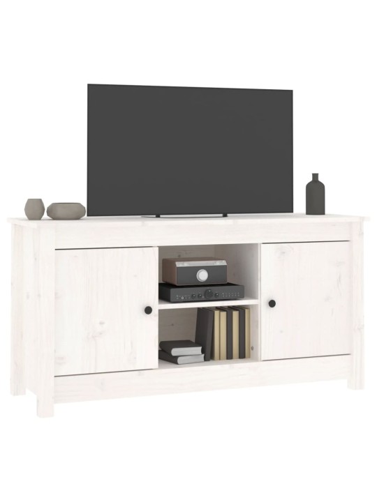Tv skapītis, balts, 103x36,5x52 cm, priedes masīvkoks