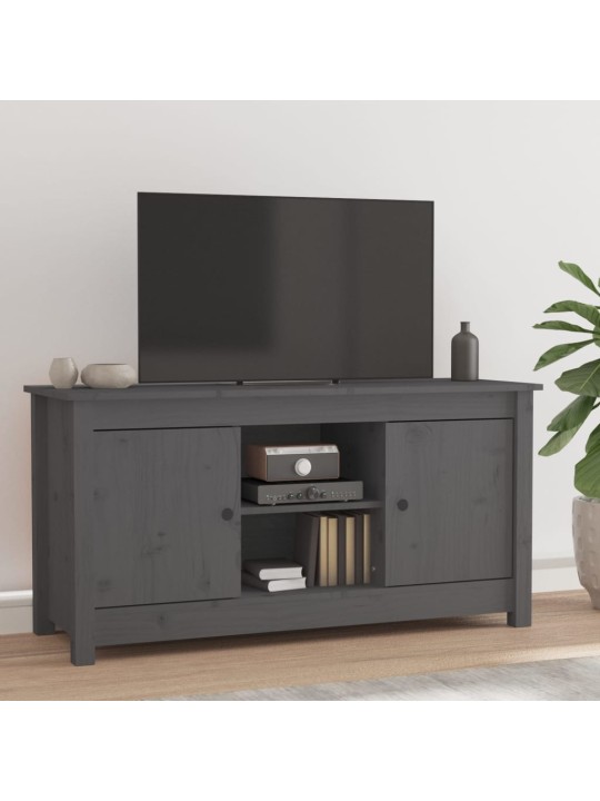 Tv skapītis, pelēks, 103x36,5x52 cm, priedes masīvkoks