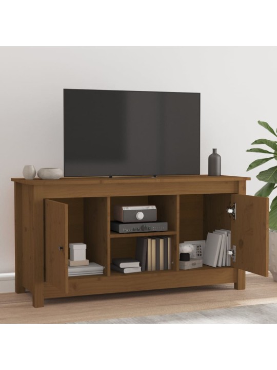 Tv skapītis, medus brūns, 103x36,5x52 cm, priedes masīvkoks