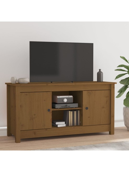 Tv skapītis, medus brūns, 103x36,5x52 cm, priedes masīvkoks