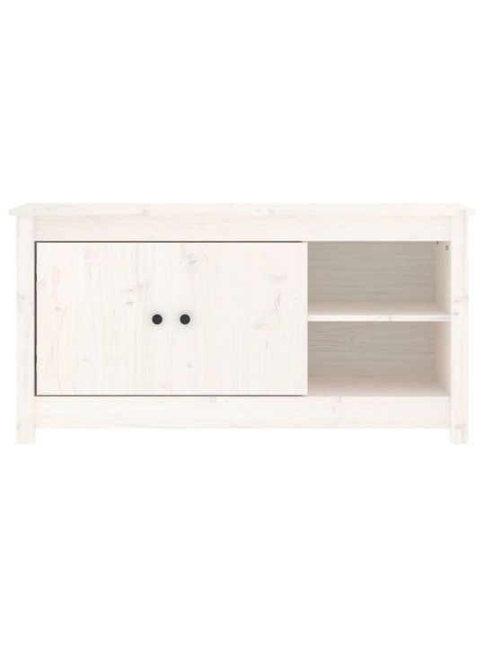 Tv skapītis, balts, 103x36,5x52 cm, priedes masīvkoks