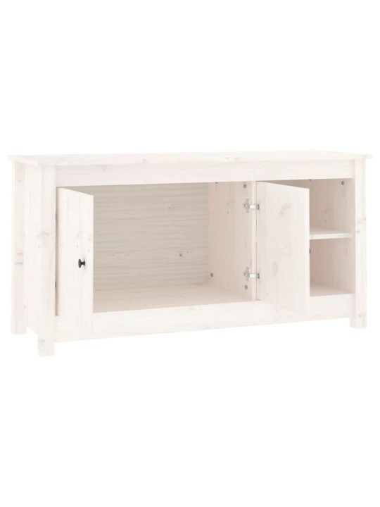 Tv skapītis, balts, 103x36,5x52 cm, priedes masīvkoks
