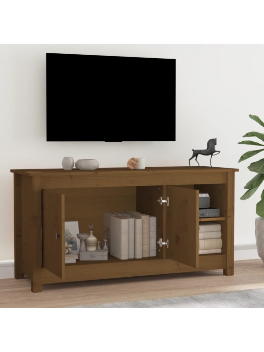 Tv skapītis, medus brūns, 103x36,5x52 cm, priedes masīvkoks