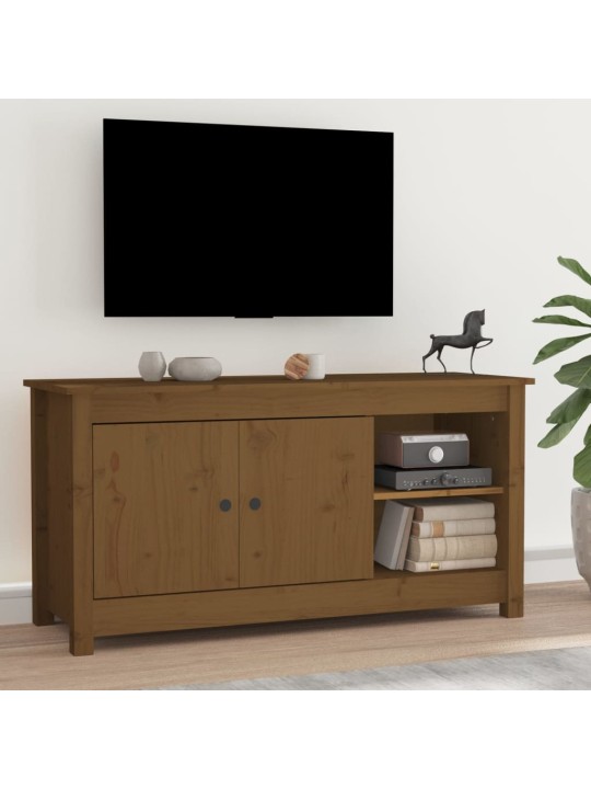 Tv skapītis, medus brūns, 103x36,5x52 cm, priedes masīvkoks