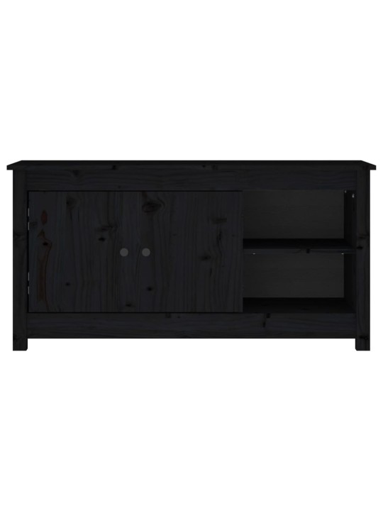 Tv skapītis, melns, 103x36,5x52 cm, priedes masīvkoks