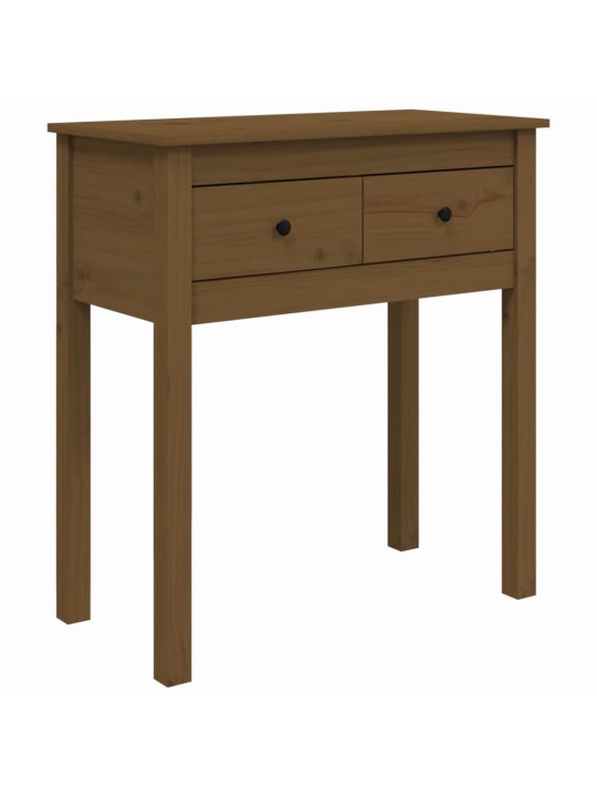 Konsoles galdiņš, medus brūns, 70x35x75 cm, priedes masīvkoks
