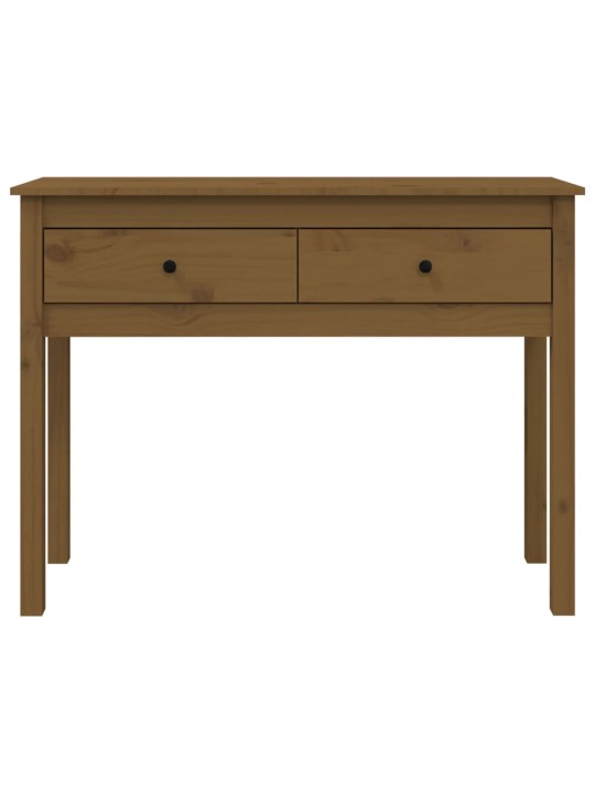 Konsoles galdiņš, medus brūns, 100x35x75 cm, priedes masīvkoks