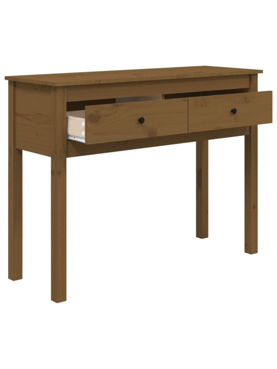 Konsoles galdiņš, medus brūns, 100x35x75 cm, priedes masīvkoks