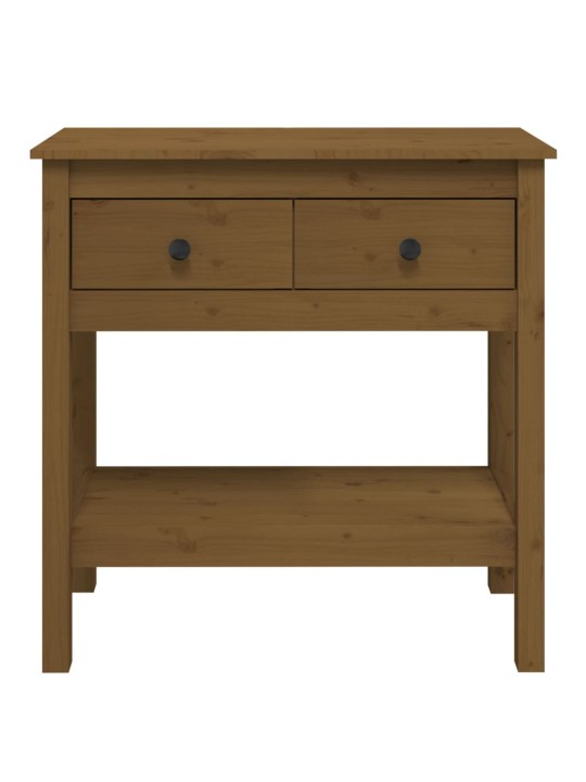 Konsoles galdiņš, medus brūns, 75x35x75 cm, priedes masīvkoks