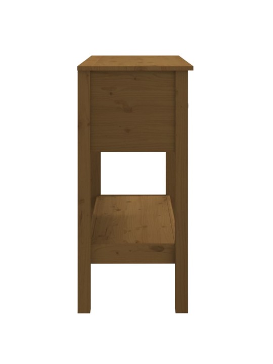 Konsoles galdiņš, medus brūns, 75x35x75 cm, priedes masīvkoks