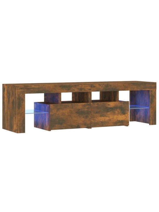 Tv skapītis ar led apgaismojumu, ozolkoka krāsa, 140x36,5x40 cm