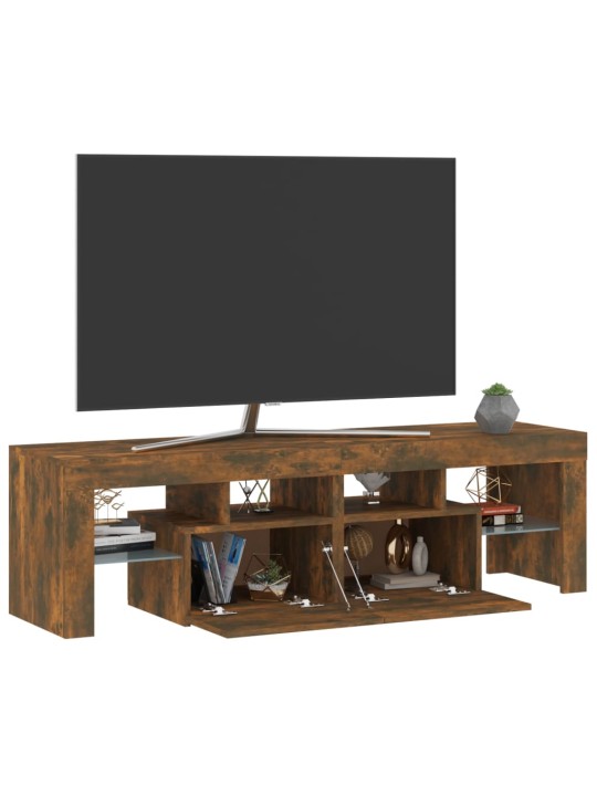 Tv skapītis ar led apgaismojumu, ozolkoka krāsa, 140x36,5x40 cm