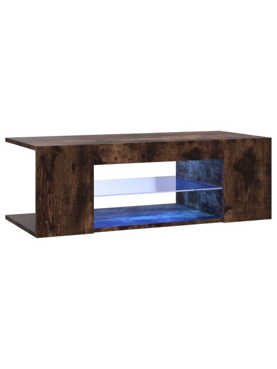 Tv skapītis ar led apgaismojumu, ozolkoka krāsa, 90x39x30 cm