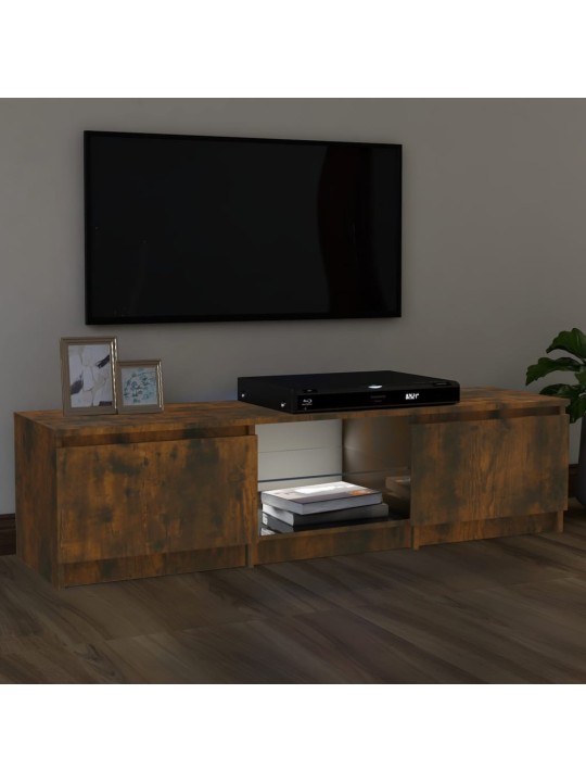Tv skapītis ar led apgaismojumu, ozolkoka krāsa, 140x40x35,5 cm