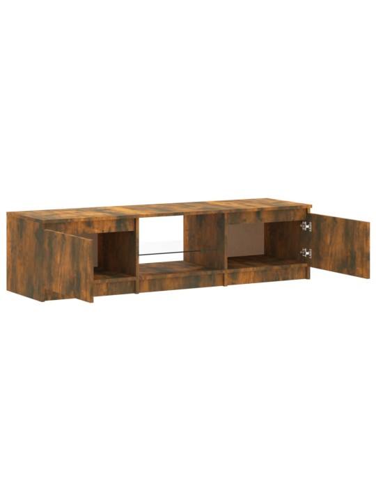 Tv skapītis ar led apgaismojumu, ozolkoka krāsa, 140x40x35,5 cm