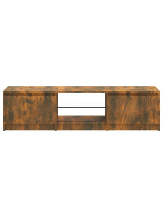 Tv skapītis ar led apgaismojumu, ozolkoka krāsa, 140x40x35,5 cm