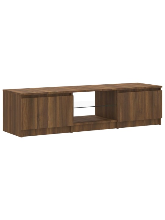 Tv skapītis ar led apgaismojumu, ozolkoka krāsa, 140x40x35,5 cm