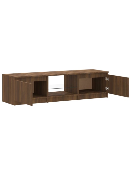 Tv skapītis ar led apgaismojumu, ozolkoka krāsa, 140x40x35,5 cm