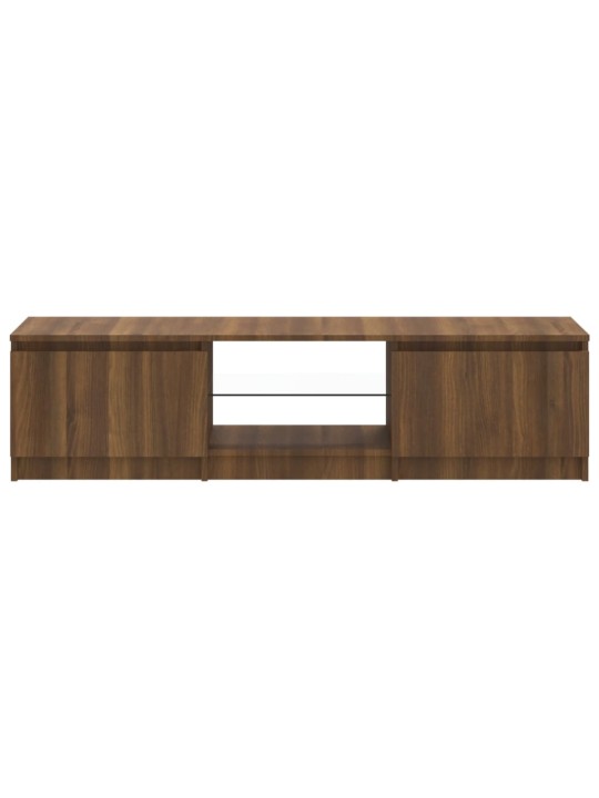 Tv skapītis ar led apgaismojumu, ozolkoka krāsa, 140x40x35,5 cm
